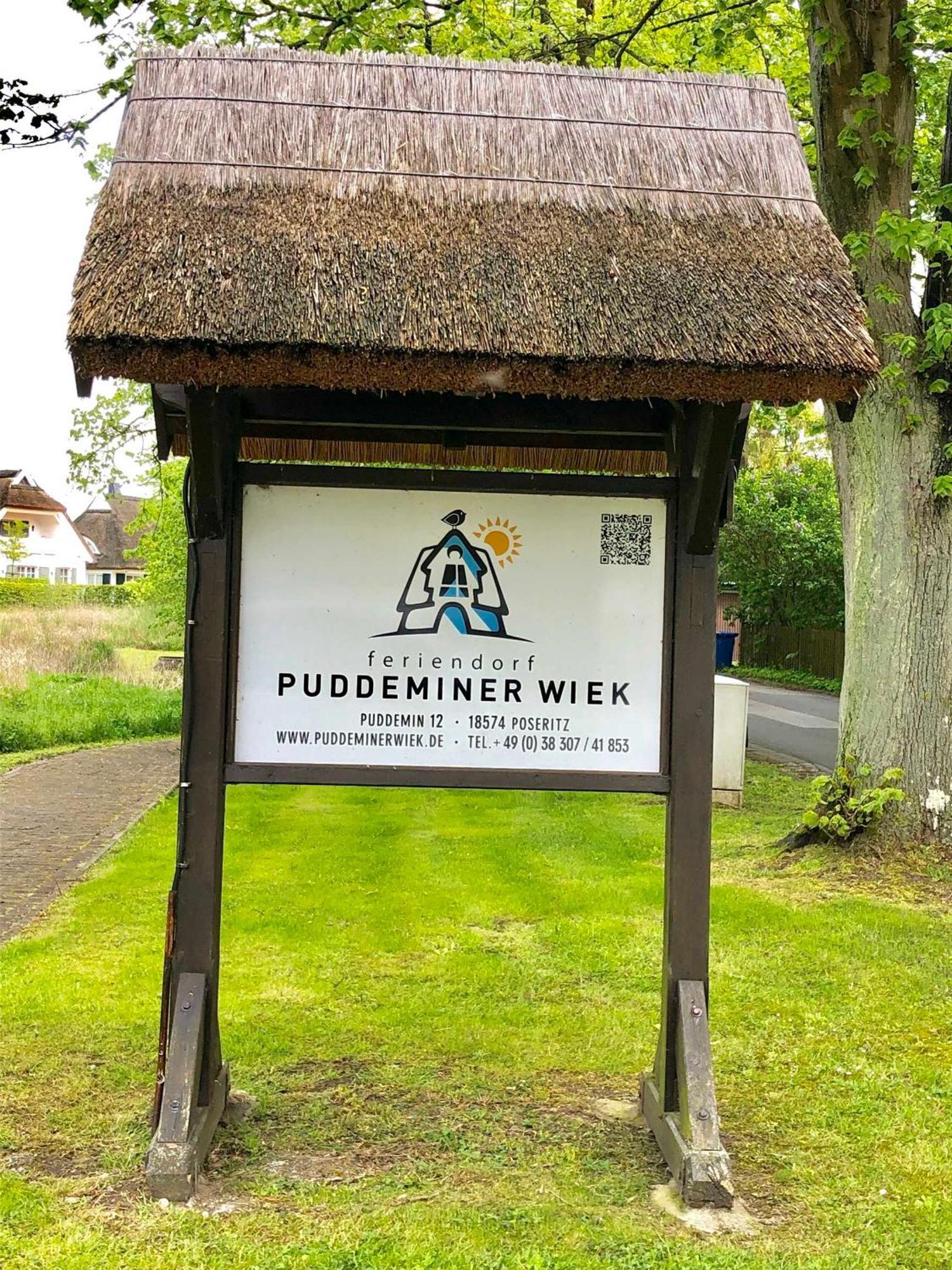Komfortables Reetdachferienhaus Hasel 1 Puddemin Exteriér fotografie